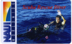 NAUI スクーバ レスキュー ダイバー カード